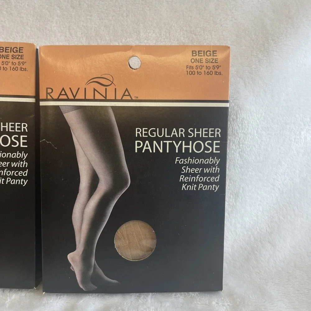 Ravinia Regular Sheer Pantyhose Beige‎ One Size Fashionably Sheer Reinforced